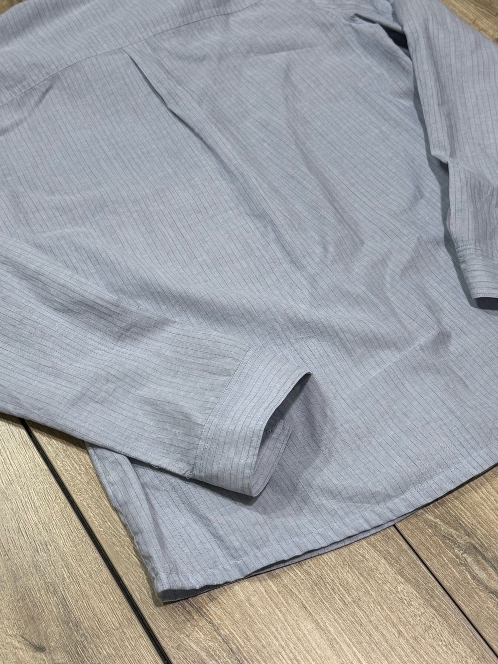 Caslon Blue Pinstripe Button Down Shirt Small 100% Cotton Preppy - Picture 4 of 8